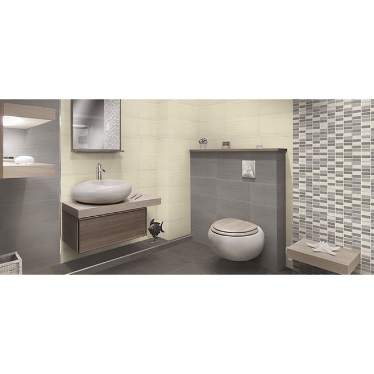 Mattonella domus beige + taupe + mosaico 