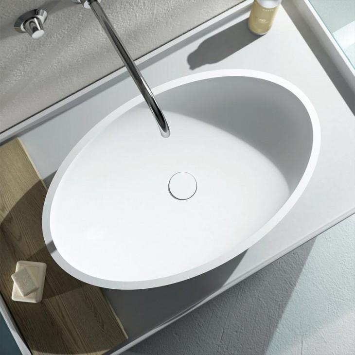 Lavabo da appoggio solid surface OVO