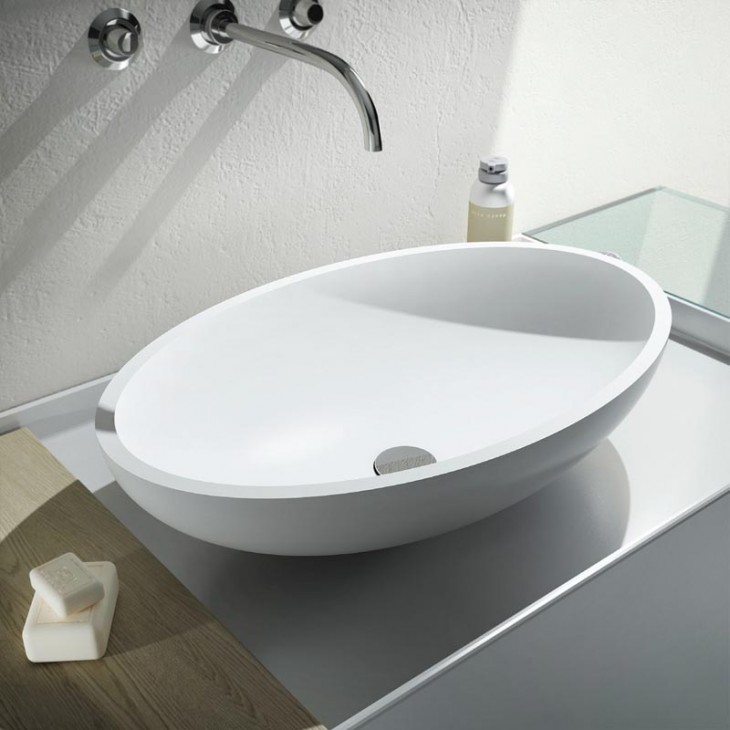 Lavabo da appoggio solid surface OVO