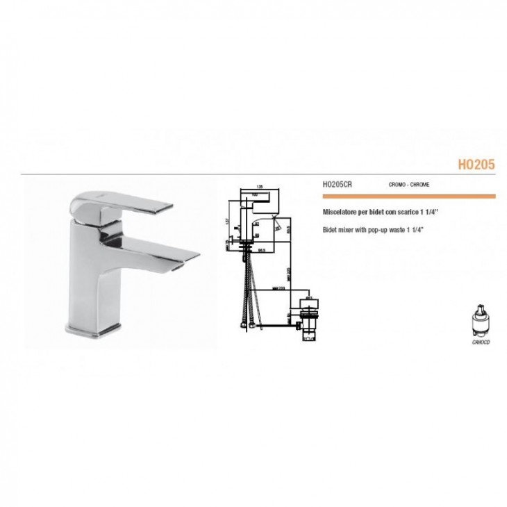 Miscelatore bidet serie HOPE