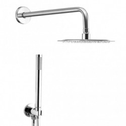 Soffione+Kit acciaio inox tondo 30x30 STADER