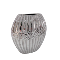 Vaso Fiore Cromo 25x13x25 Cm