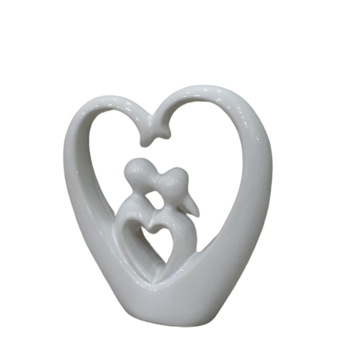 Innamorati nel Cuore bianco 19 Cm