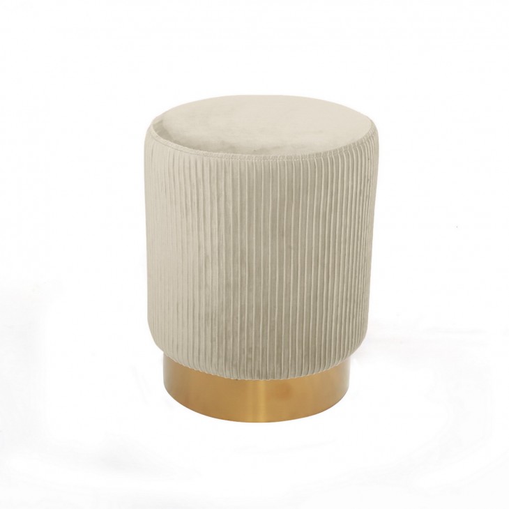 Pouf Plissé Beige