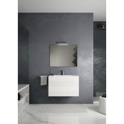 Mobile da bagno Cannettato bianco da 80 Cm