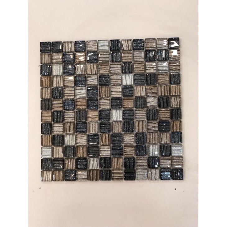 Mosaico su rete STIRPE NERO - 30x30 Cm